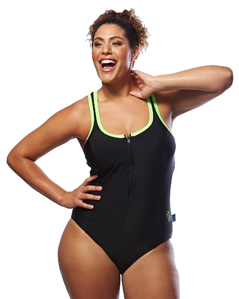 Buy DELIMIRA Women's Built-in Cup Plus Size Swimsuits One Piece