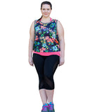 Boot Camp Babe Stretch Mesh Top with Singlet | Plus Size Fitness