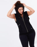 Slingback Mesh Hoodie | Plus Size Athleisure and Sports Wear